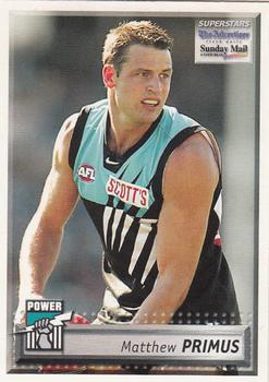 2003 Select The Advertiser-Sunday Mail AFL #10 Matthew Primus Front